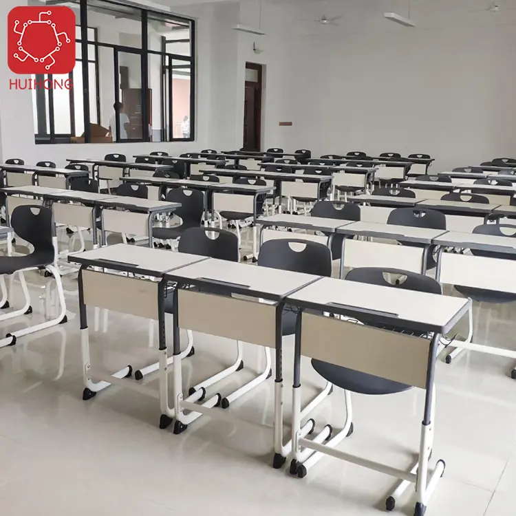 Huihong 2021 cubbies ריהוט בית הספר זול שולחן וכיסא מחקר תלמיד בית ספר שולחן מערכות למכירה