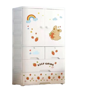 Hiện đại 4 lớp nhựa bé tủ quần áo tủ quần áo tủ quần áo cho tủ quần áo sử dụng chung đồ nội thất nhà cho phòng ngủ & phòng khách - Product Image 2