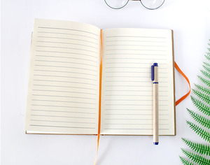 A5 <strong>Customized</strong> Student Vintage Kraft Paper HardCover Hardbound Thermal Binding Journal <strong>Notebook</strong> with <strong>Elastic</strong> <strong>Strap</strong> for School - Product Image 4