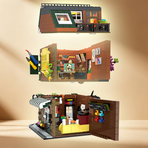 Cayi Mới Góc Cafe 1543 Pcs Khối Đồ Chơi Khối Moc Xây Dựng Thiết Lập Với Đèn Lắp Ráp Đường Phố Xem Thành Phố Gạch Đồ Chơi Cho Trẻ Em - Product Image 5