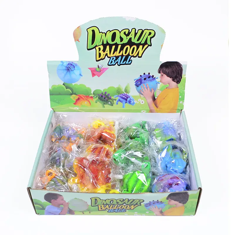 Novidade brinquedos mais vendidos TPR brinquedos de ventilação de animais inflável bola de bobble de dinossauro