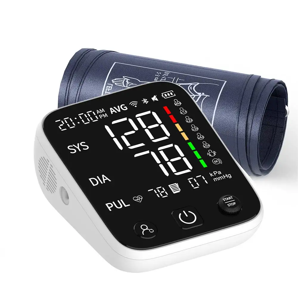 Elektronik dijital Oberarm-Blutdruckmessgerate kan basıncı monitörü manşet Tensiometros De Brazo Electrconic BP monitör