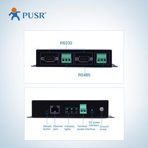 Servidor de servicio Serial de puerto Dual RS232 RS485 a tcp/ip Gateway modbus rtu, convertidor de serie a Ethernet, versión H7-4 USR N520 - Product Image 5