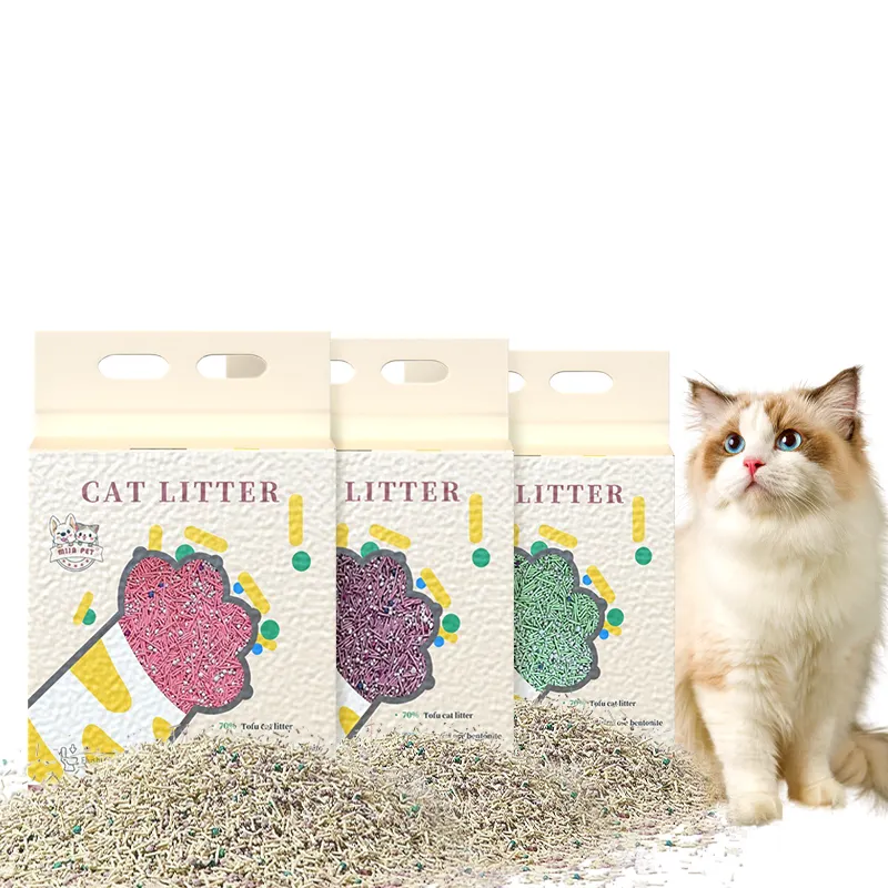 공장 콘센트 화학 물질 무료 OEM 사용자 정의 저렴한 고양이 두부 쓰레기 프리미엄 천연 식물 100% 먼지 프리 최고의 깨끗한 고양이 쓰레기