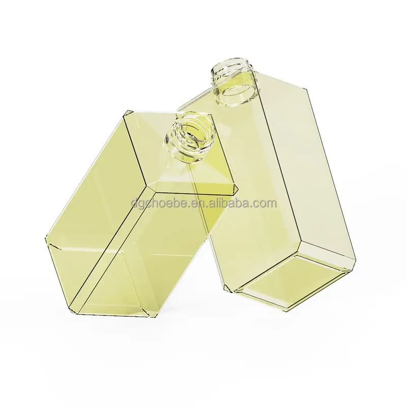 Liquid Soap Packaging 320ml PETG Square Shower Bottle Biodegradable Cosmetic Container shampoo bottle with Pump