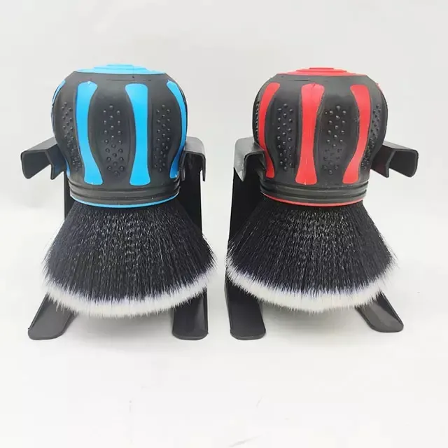 Automotive Interior Gap Dust Short Cleaning Brush Hand Held Car Detail Cleaning Brush Small Car Wash Brushes With Bracket