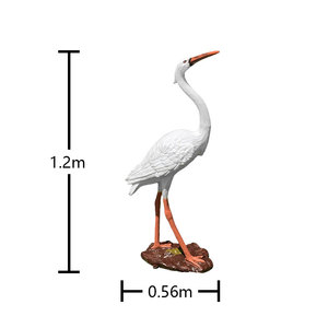 Thanh Lịch Lớn Màu Trắng Egret Nhựa Bức Tượng Trang Trí Sân Vườn Trang Trí Chim Điêu Khắc Cho Patio Bãi Cỏ Ngoài Trời Vườn - Product Image 2