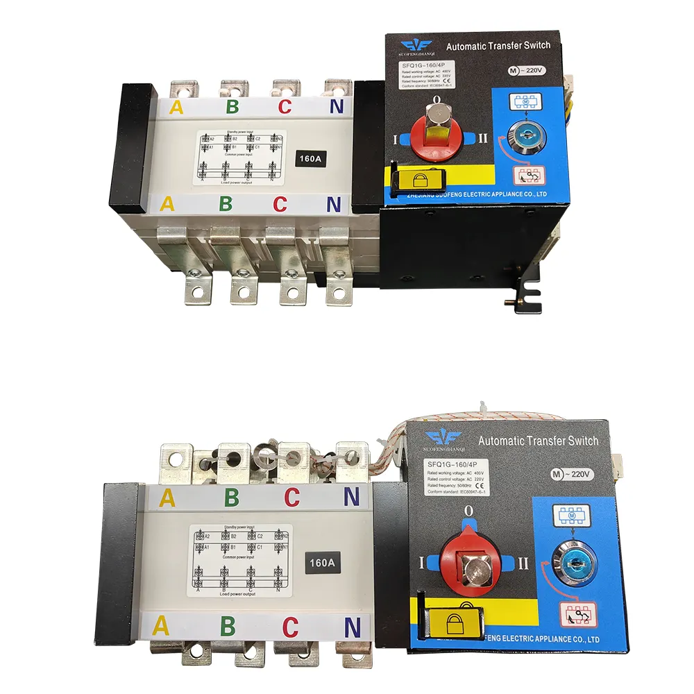Automatischer Umschalter Übertragungs schalter ATS 4P 160A Dual Power Transfer Schalter
