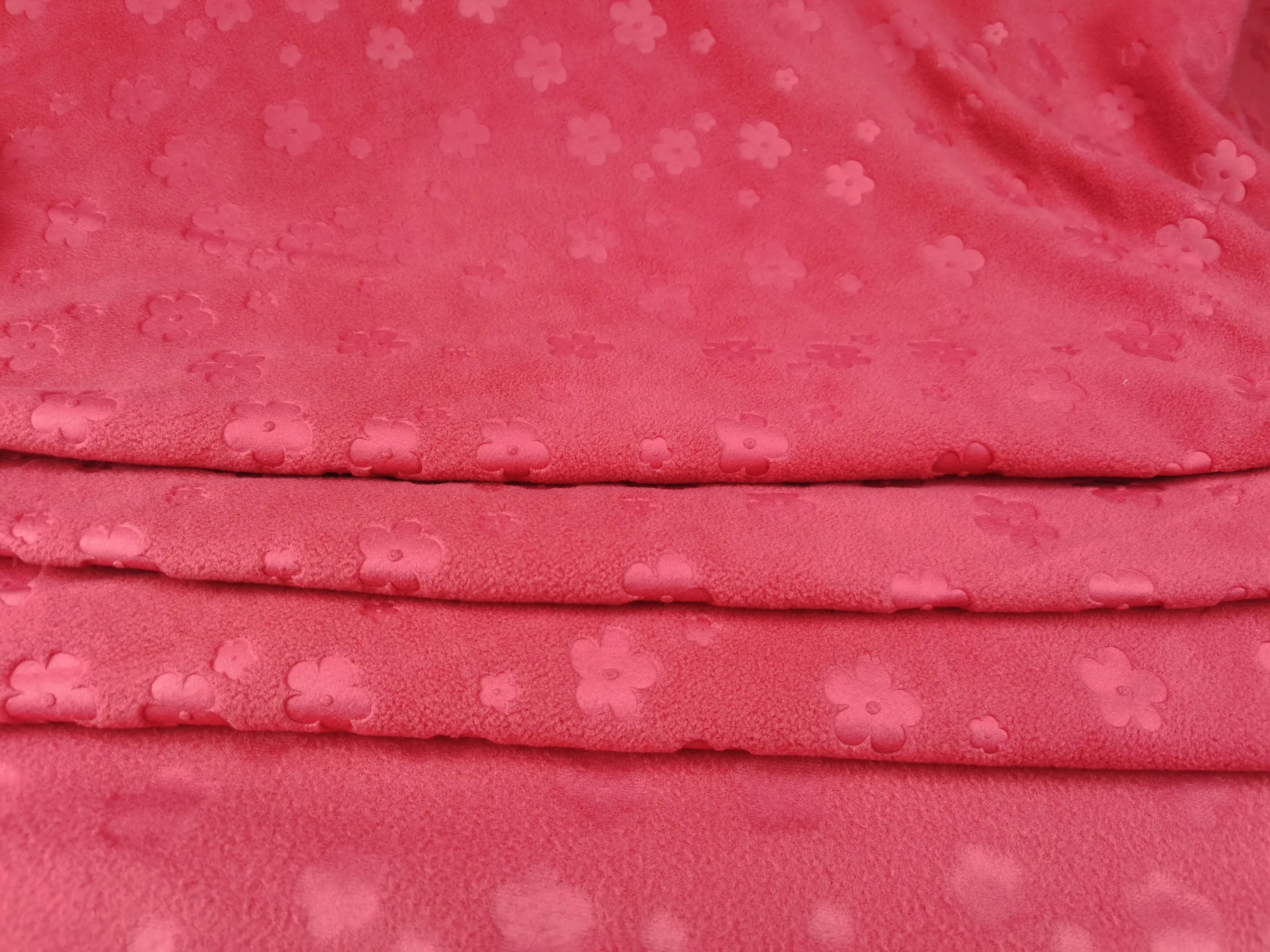 FREE SAMPLE Wholesale 100% Polyester Embossed Velvet Fabric Polar Fleece Fabric Double Brushed for Single Jersey Fabric