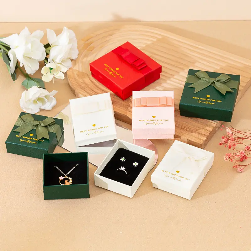 Bow Jewelry Box Gift Box Necklace Earrings Bracelet Jewelry Packaging Box