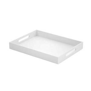 批发服务托盘亚克力12x 16英寸透明托盘Lucite托盘带手柄 - Product Image 1