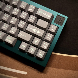 用于MX Gateron Kailh开关机械键盘的ERR OR40灰色键帽PBT染料升华137键樱桃轮廓键帽 - Product Image 4