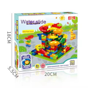 Cổ Điển Lớn Khối Gốc Đồ Chơi Gạch Đặt Nhựa Phễu Trượt Mê Cung Bóng Trẻ Em Xây Dựng Khối Đá Cẩm Thạch Chạy Đua Theo Dõi - Product Image 6