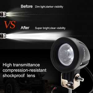 3インチ10WLEDワークライトオフロード<span class=keywords><strong>LED</strong></span>ワーキングライトスポット/フラッド12v24vオートバイ4x4ATVモーターフォグライトドライビングランプ