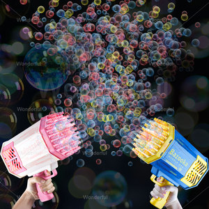 69 Holes Battery Operated Rocket Soap Bubble Toy Guns OEM/ODM Electric Bubble Water Machine Kids Automatic Summer Toy Plastic - Product Image 5