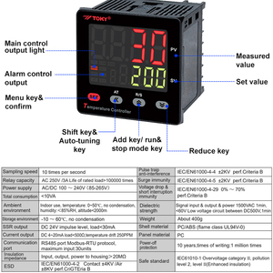 Toky Factory Digital Display Thermostat PID <strong>Algorithm</strong> <strong>Controlled</strong> Intelligent <strong>Temperature</strong> <strong>Controller</strong> - Product Image 2