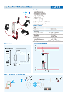 Medidor de Energia Inteligente Trifásico Zigbee 100A de Atacado da Fábrica para Controle de Casa Inteligente Interruptor por App e Voz 100-240VAC - Product Image 5