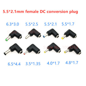 Dc電源ジャック5.5x2.1mmメスから6.5 4.8 4.4 4.0 3.5 3.0 2.5 2.1 1.7 1.35mmオスdcプラグコネクタ - Product Image 1