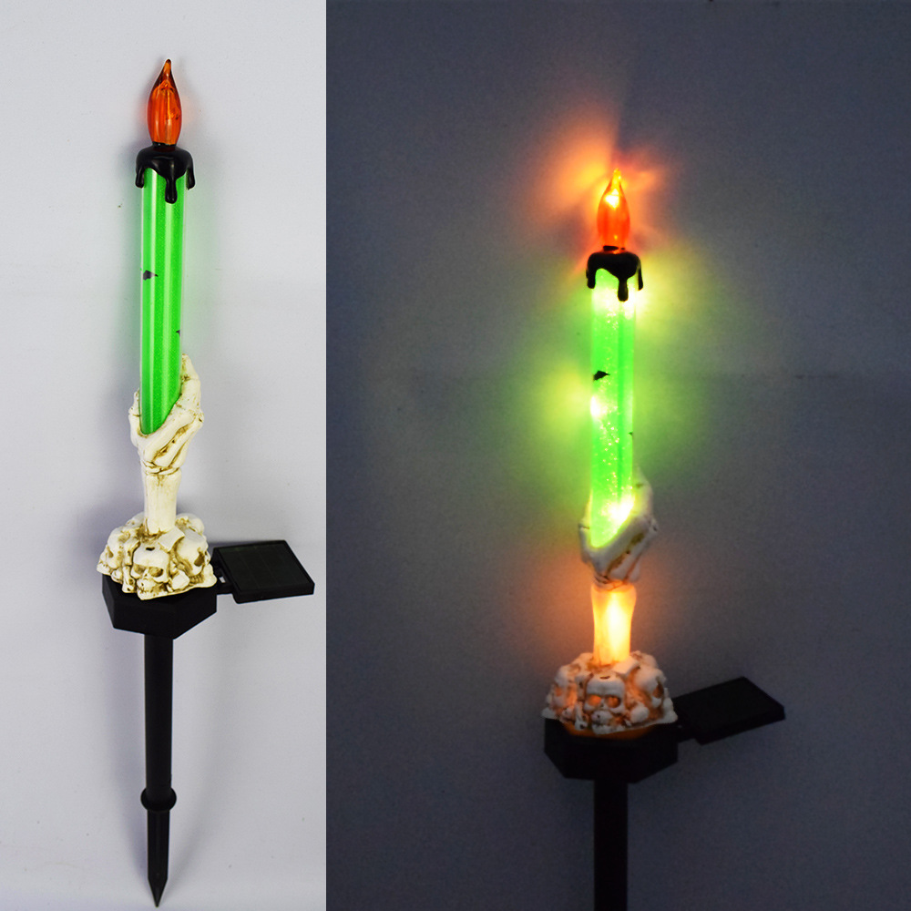 Ghost hand candle single (green)