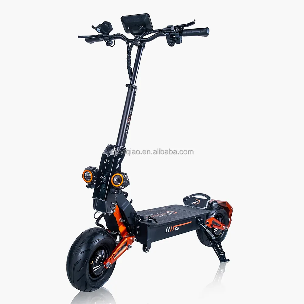 Popular EUA UE Stock D5 super estável scooter elétrico 5000w motor duplo duas rodas scooter elétrico dobrável para adultos