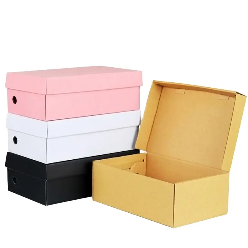 Factory custom pattern printing corrugated packaging box custom shoe box matte paper shoe box