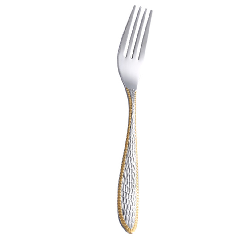 fourchette à dîner plaquée or