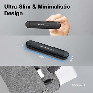 2 in <strong>1</strong> Type C USB M.2 Nvme SSD <strong>Enclosure</strong> 10Gbps High Speed Transmission SSD Hard Disk Box for Laptop