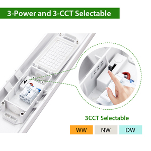 0.6m 1.2m 1.5m IP65กันน้ำพลังงานทางเศรษฐกิจแบบ CCT สามารถสลับได้เพดานระแนงแบบเส้นตรงโคมไฟ LED กันน้ำ3ทาง - Product Image 3