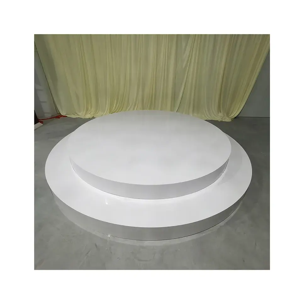 Romantic Round Stage Platform White Acrylic Dance Floors Wedding Decoration Outdoor Wedding Stage Platform For Events Party