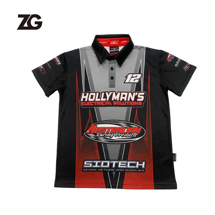 Manufacturer Custom Adult Youth Polo Racing Shirt Men Women Pit Crew Shirts Motorcycle & Auto Racing Wear