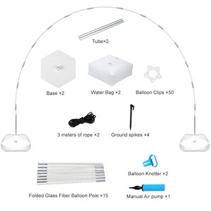 מתכווננת 15 סעיף סיב מוט סיבי פחמן מעמד קשת עם מים מילוי קטעי מים משאבת knotter נקודה דבק ערכת בלון קשת דבק - Product Image 4