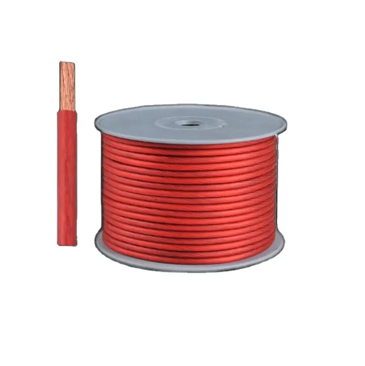 JLD Factory Cobre OFC Flexible 0 2 4 6 8 10 Calibre AWG Cable de batería de alimentación Cable para audio de coche