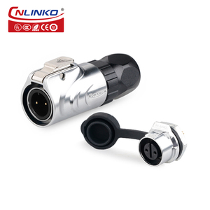 CNLINKO M12电缆2路防水连接器插头插座低压2针电源公XLR 5A Pd Usb C公连接器 - Product Image 1