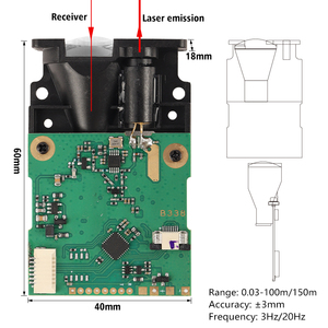 Arduino sensore di distanza a lungo raggio 10Hz modulo di distanza Laser seriale 100m modulo telemetro Laser
