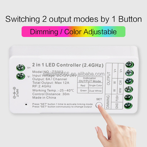 2.4G Wifi RF PWMワイヤレスLEDストリップライトコントローラーシングルカラー明るさ調整可能6Aストリップ照明用リモコン - Product Image 6