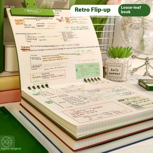 Retro Square Loose-Leaf <strong>Notebook</strong> A3 Size Printed Style PP for English Word <strong>Memory</strong> for Students Postgraduate Entrance Examination