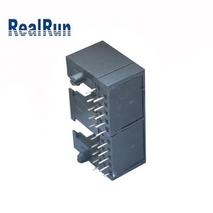 แจ็คโมดูลาร์10P10C RJ45ขั้วต่อหลายแพ็ค1*2P พร้อมขั้วต่ออีเธอร์เน็ตเมาท์พลาสติกสำหรับใส่ PCB ด้านขวา - Product Image 2