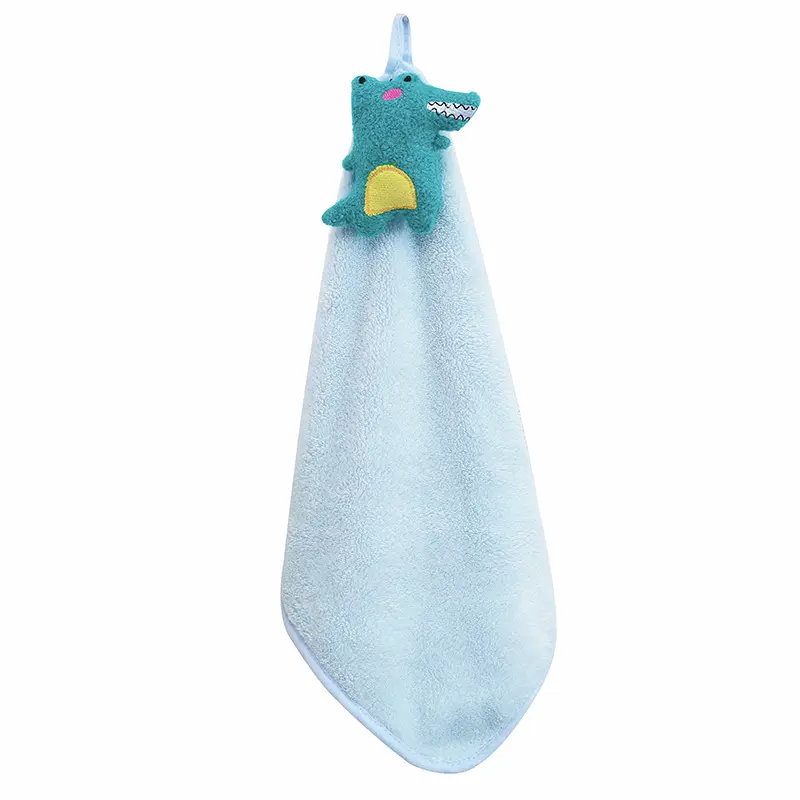 Toalha de mão infantil, lenço de água elástico para bebês com estampa de morango, toalha pequena de veludo com absorção de água