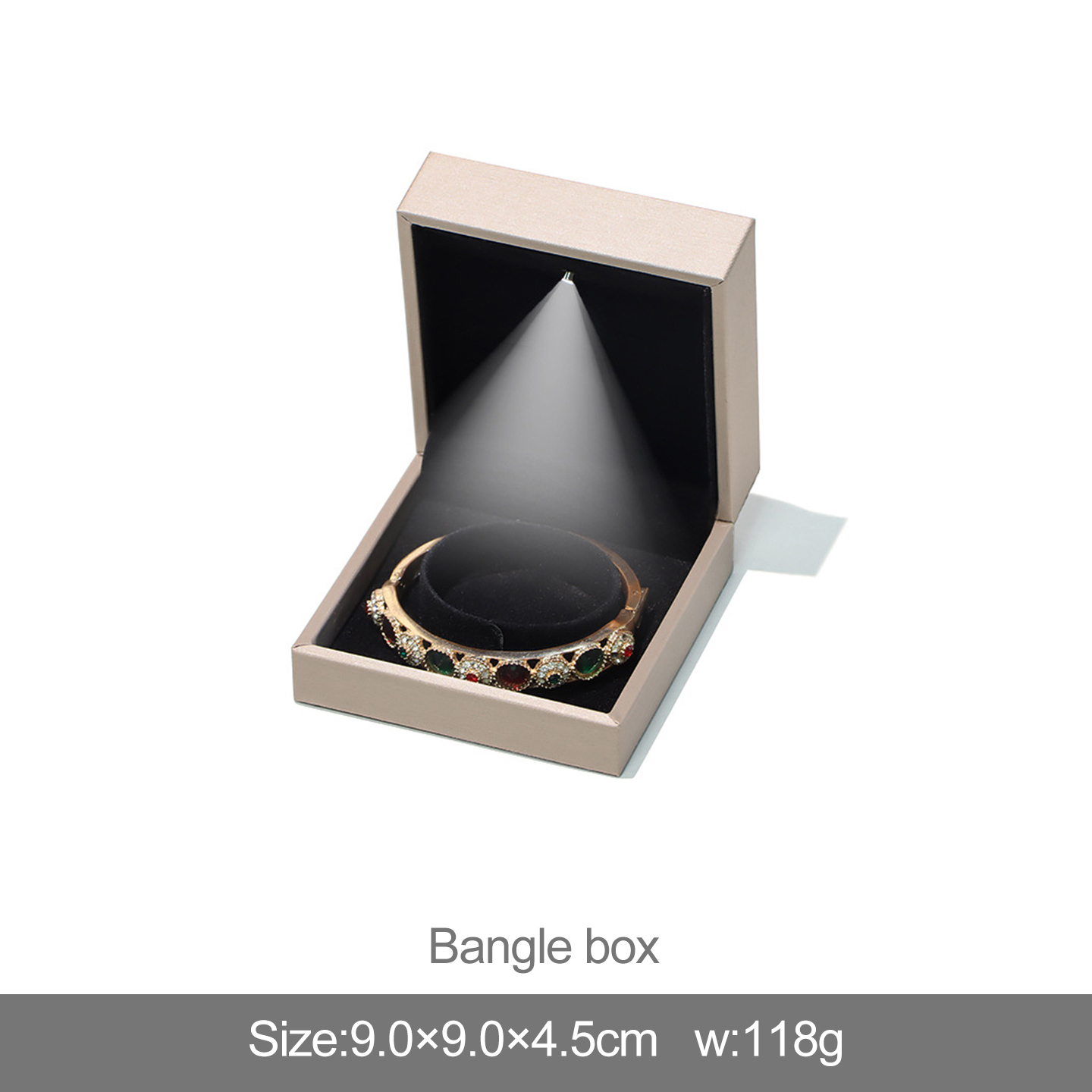 Caja de brazalete de oro