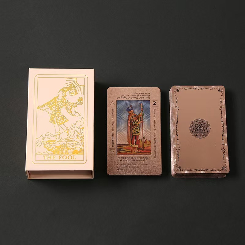 Loto de oro rosa en caja.