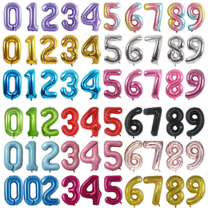 Cổ phiếu nhà máy 40 inch 0-9 số kỹ thuật số bóng bay globos đa-màu Helium lá số bóng bay cho bữa tiệc sinh nhật trang trí - Product Image 1
