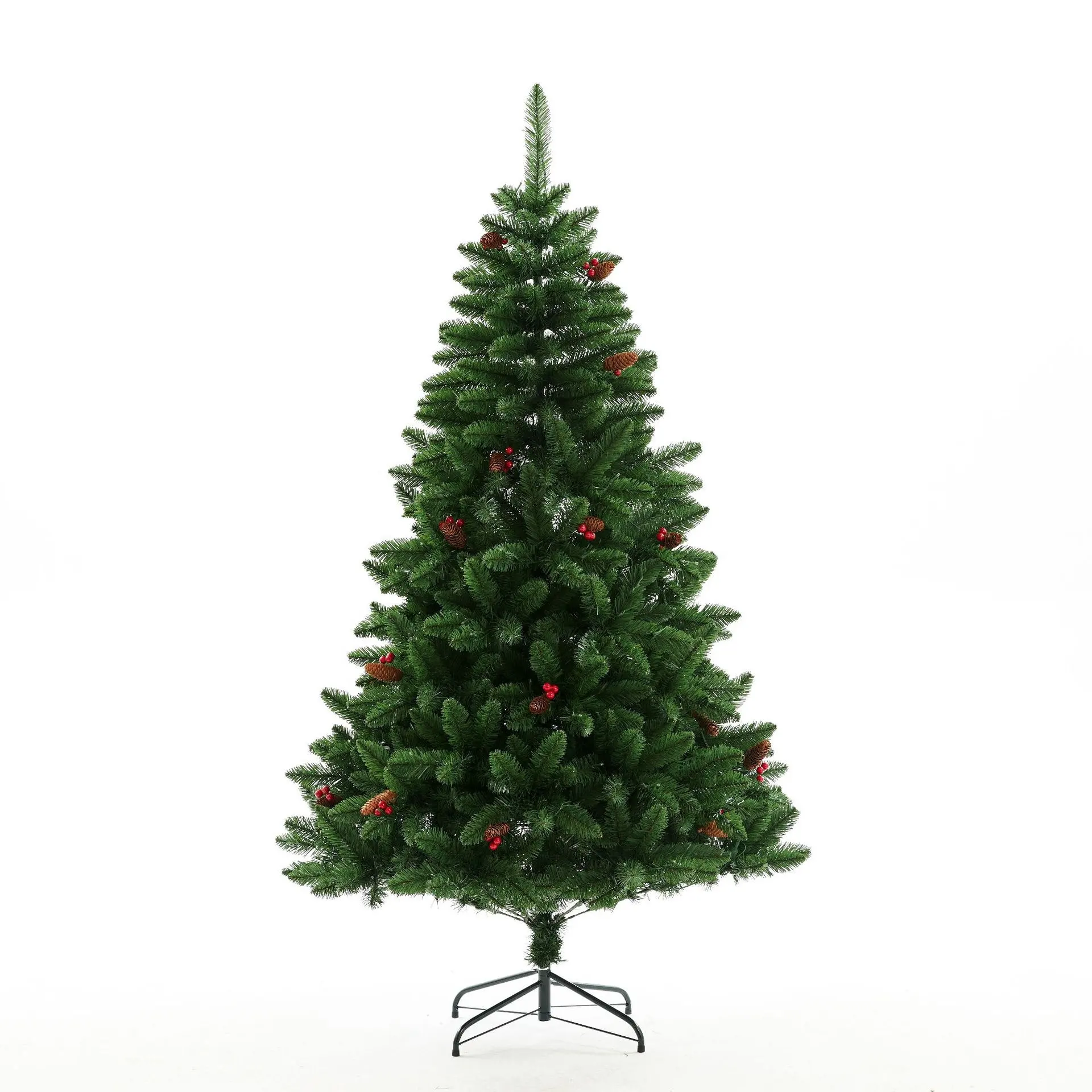 2024 Wholesale1.8/2,1 M Bullet Chinese Hawthorn Pine Nut Árboles de Navidad verdes encriptados