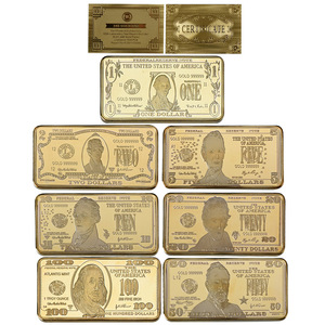 America $1-100 Gold Bar Square Commemorative Medallion Gold-Plated Square Collection Coin <strong>Gift</strong> Box for Metal Crafts Collection - Product Image 4