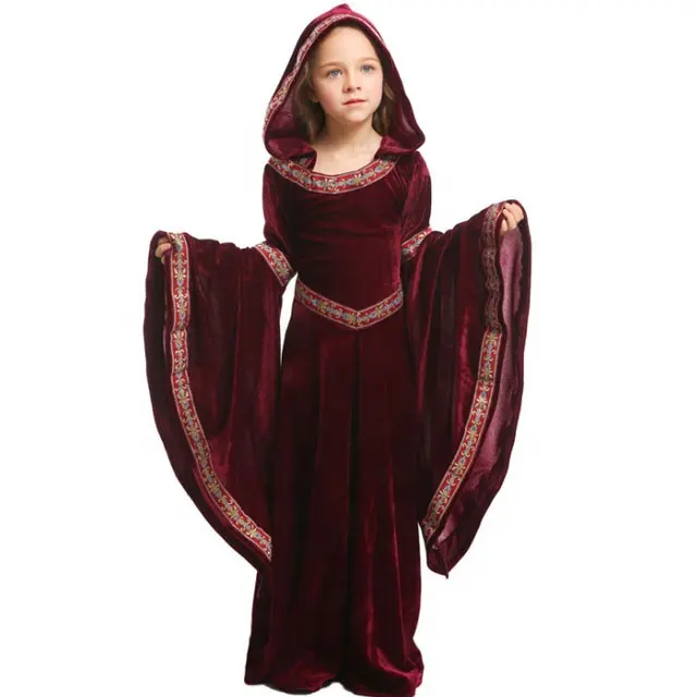 Carnevale di Halloween per bambini costumi strega vino rosso gothic anime vampire dress costume per i bambini