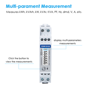 Eastron SDM120 45A Série MID Aprovado 85 - 276V Monofásico 2 Fios <span class=keywords><strong>Multi</strong></span> função Power Meter para EV Estação De Carregamento