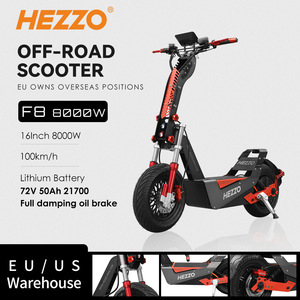 Patinete eléctrico inteligente de dos ruedas HEZZO F8 con motor impermeable de 8000W y 72V, pantalla LCD de movilidad de alta velocidad, tipo de Sensor de freno de disco - Product Image 2