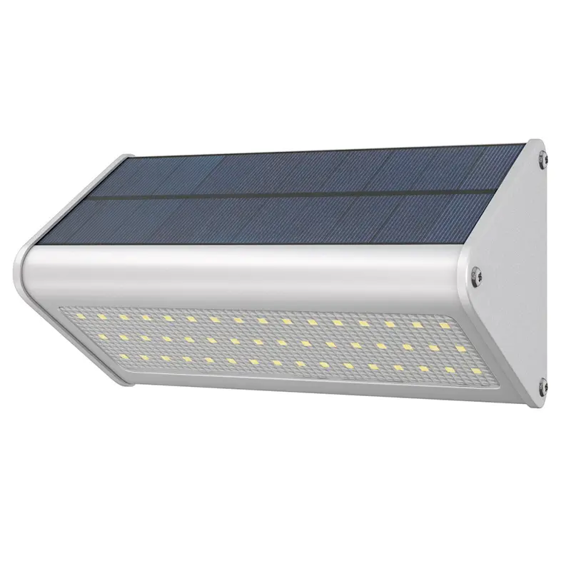 알루미늄 태양 광 야외 조명 IP65 1100 루멘 무선 4500mAh LED 모션 센서 태양 광 벽 조명