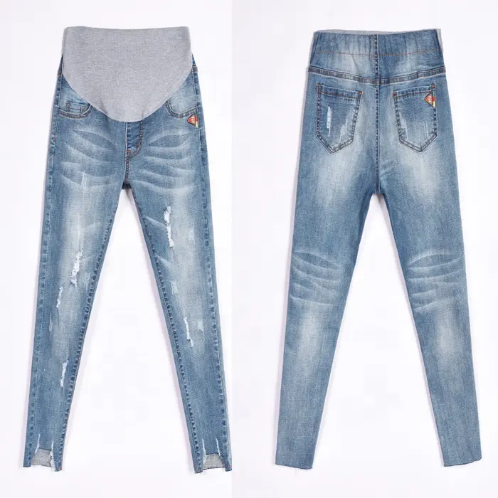 DiZNEW atacado maternidade jeans mulheres grávidas denim calças