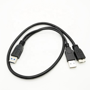 USB 3.0 Type A ไปยัง Micro-B USB Y รูปร่างสายเคเบิลความเร็วสูงสำหรับฮาร์ดไดรฟ์ภายนอก - Product Image 4