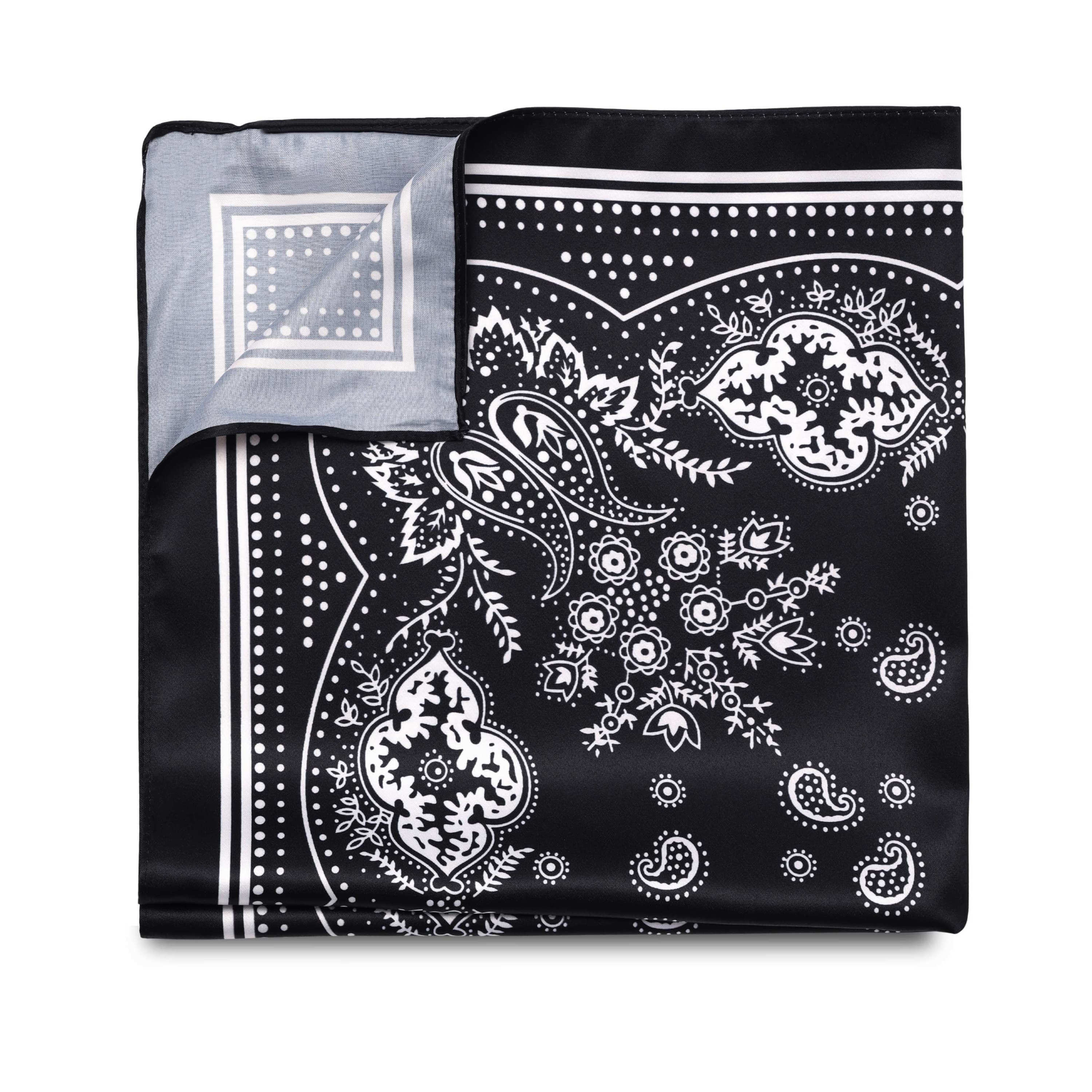 Sciarpa Bandana Bianca e Nera GRJ3252SP